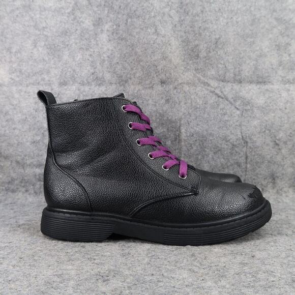 Art Class Shoes Kids 5 Boots Combat Biker Classic Lace Up Zip Black Casual Girls - Picture 2 of 16